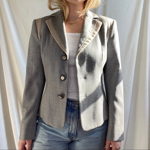 Vintage Y2K Moschino Two Toned Cheap & Chic Gray Blazer - Picture 4 of 4
